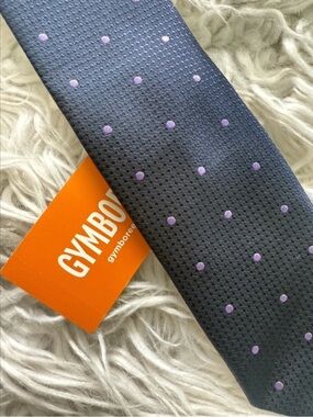 NWT Boy’s Gymboree Navy and Purple Polka Dot Tie
